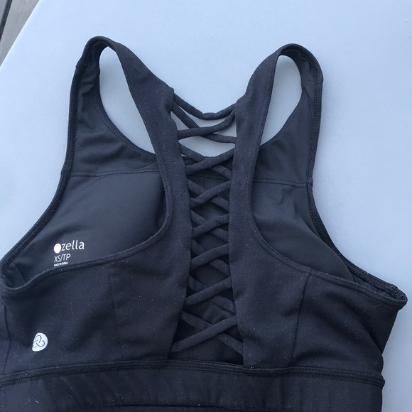 Zella Lace It Up Sports Bra racer criss cross NEW - Picture 2 of 6